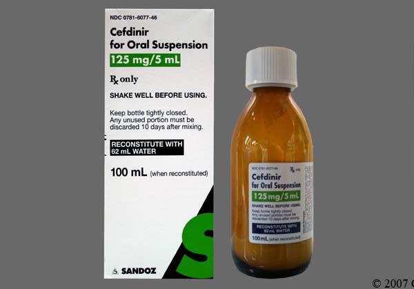 Cefdinir 125Mg/5ML Pwd Oral Susp 100 Ml Pwd F/Recon - 156292