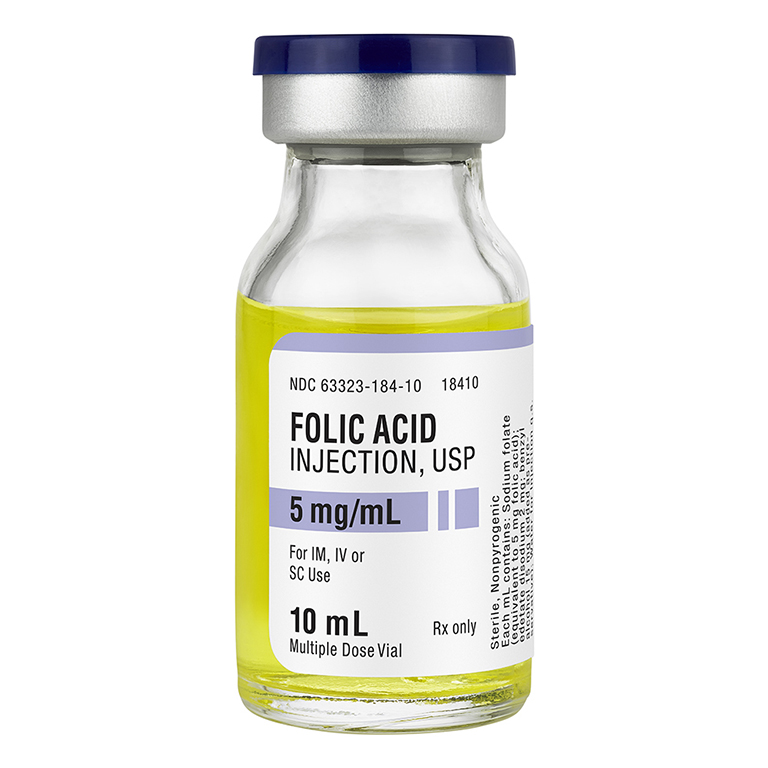 Folic Acid 5Mg/Ml 10ML Vial 117957