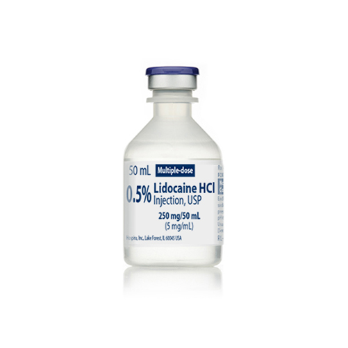 Lidocaine HydroChl 0.5 Sol Inj 25 Vials 50 ML 195683