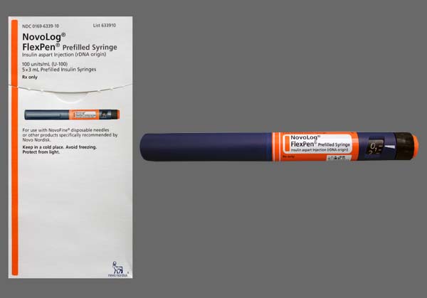 Novolog Flexpen Prefilled Syr 100Unit/ML Sol Inj 5 Pfs 3 Ml - 119904