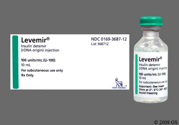 Levemir 100Units/ML Sol Inj 10 Ml Inj Sol - 117622