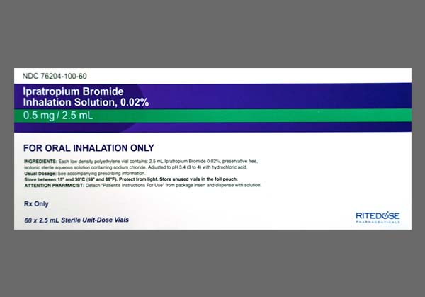 Ipratropium Bromide 0.02% Nebulizer Sol 60 Vials 2.5000 - 175086