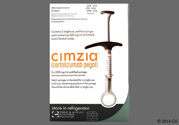 Cimzia 200Mg/ML Prefilled Syr Inj 2 Pfs With Needle 1 Ml - 102496