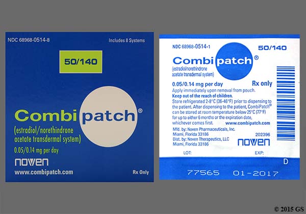 CombiPat 50/140 Transdermal System 8 Pouches 1 Ea - 114025