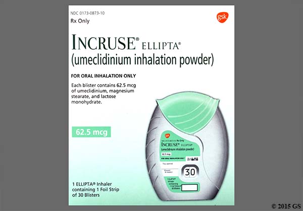 Incruse Ellipta 62.5Mcg/Actuation Pwd Inh 1 - 133414